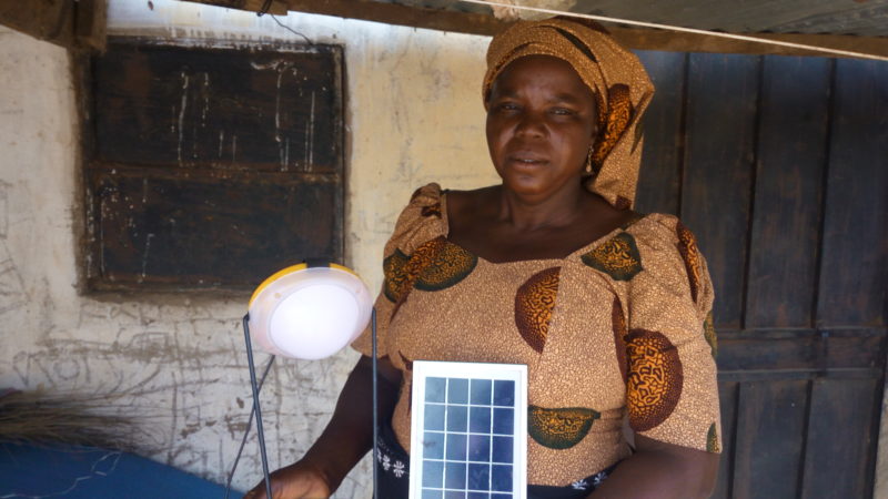 Mrs Alpha Williams, farmer and business woman: “I now save a lot of money from constant purchase of batteries to power torchlights and kerosene for lanterns. Also, at night, my children read and do their homework with the solar lamp, which I at the same time use to charge my phone. Everything is so convenient and life is now so much easier for us. We also don’t need to go far to fetch water. As you can see, the water station is just by my doorstep. We say thank you to the UNDP and ECN for this kind and timely gesture.”