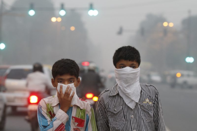 Children exposed to air pollution