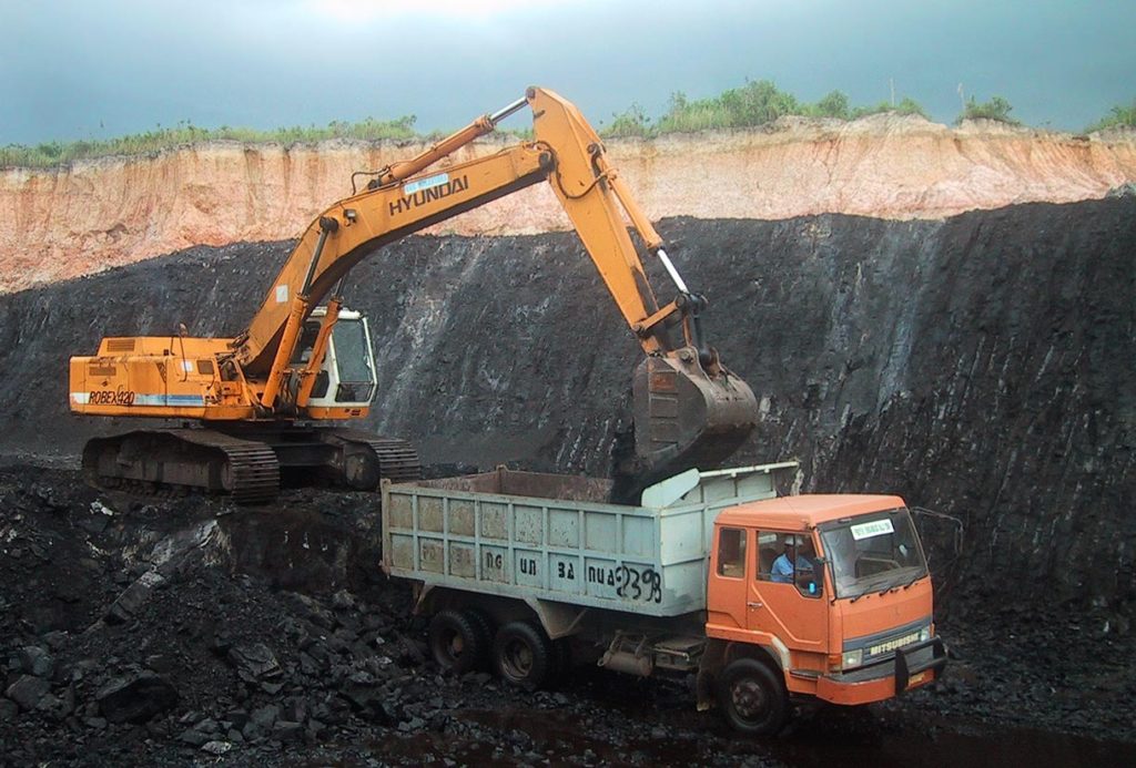 Mining coal