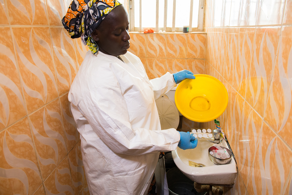 Rukayyat Yahaya, 34, a lab technician at the Garki Village Primary Health Centre, Abuja, Nigeria