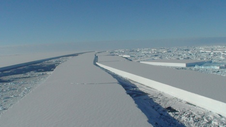 Antarctic-ice-shelf-crack