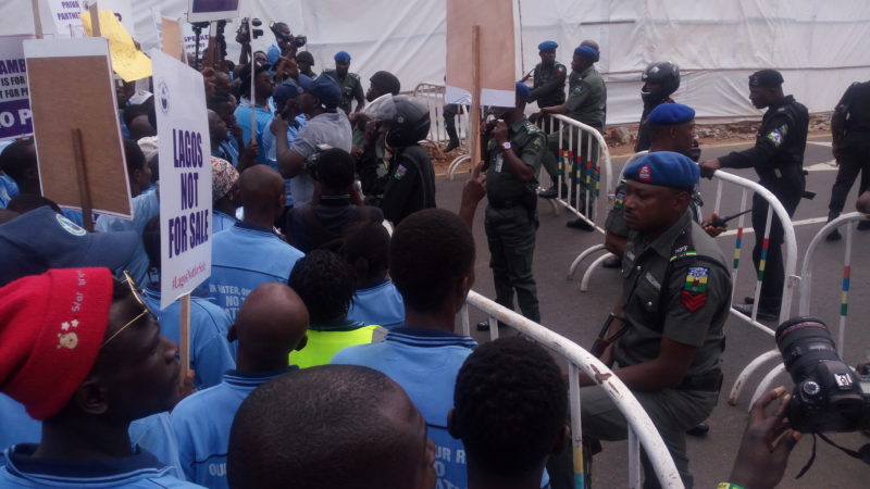 Police-protesters