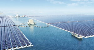 The floating solar power plant