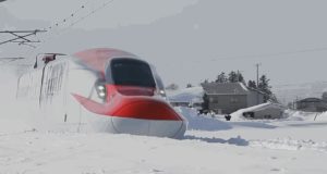 snow storm train