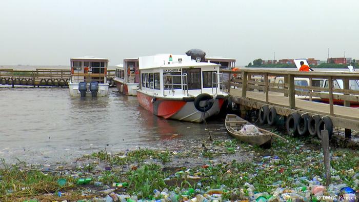 Plastic wastes on waterways