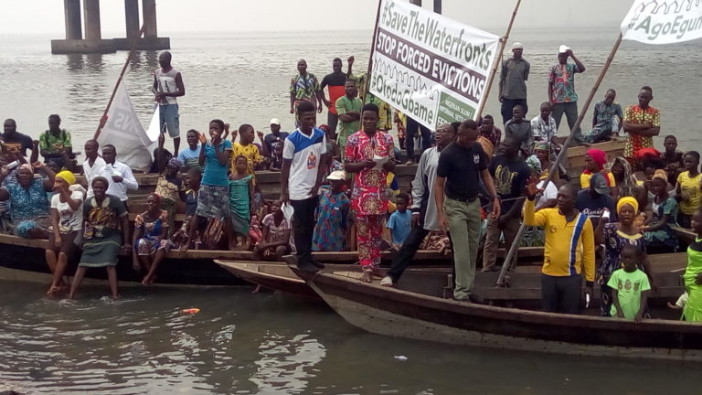 Otodo Gbame evictees demonstrate on lagoon, seek church’s intervention
