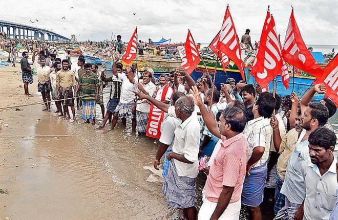 Fishworkers protest