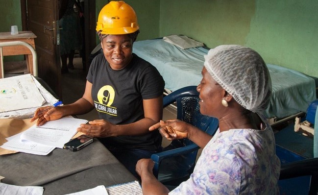 Female solar installers