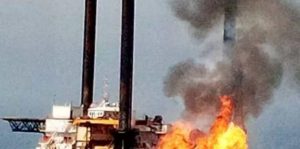 Fire at Ororo oil rig