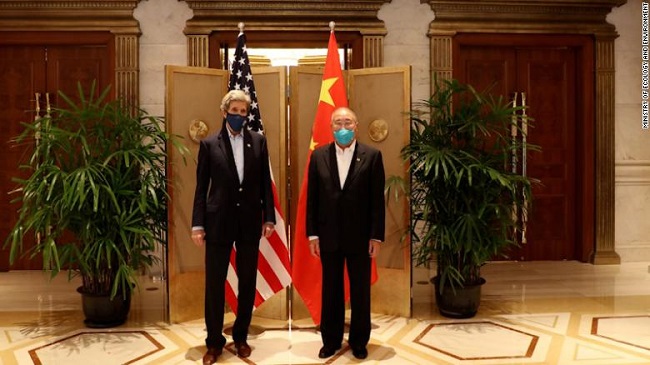 John Kerry and Xie Zhenhua