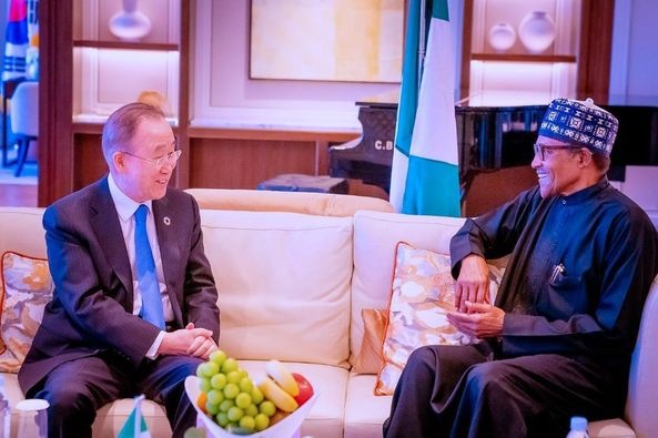 Buhari meets Ban Ki-Moon
