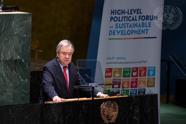 UN chief calls for global unity, sustainable development in 2024