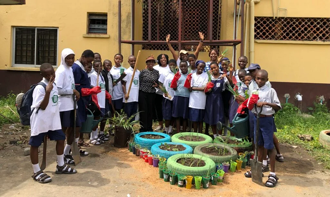 Upcycling waste spurs art, farming among Lagos students