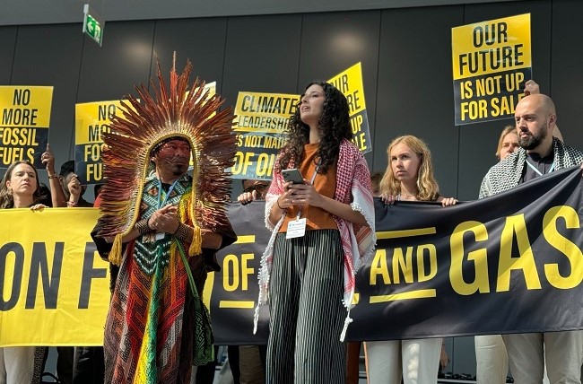 Climate activists protest Brazil’s ‘hypocrisy’ at Bonn climate talks ahead of COP30